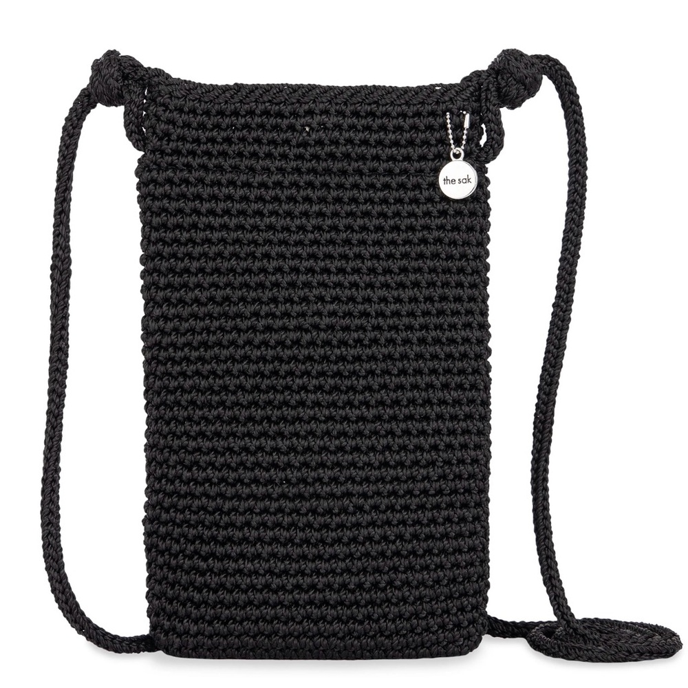The Sak Josie Mini Crossbody - Hand Crocheted Black Bag